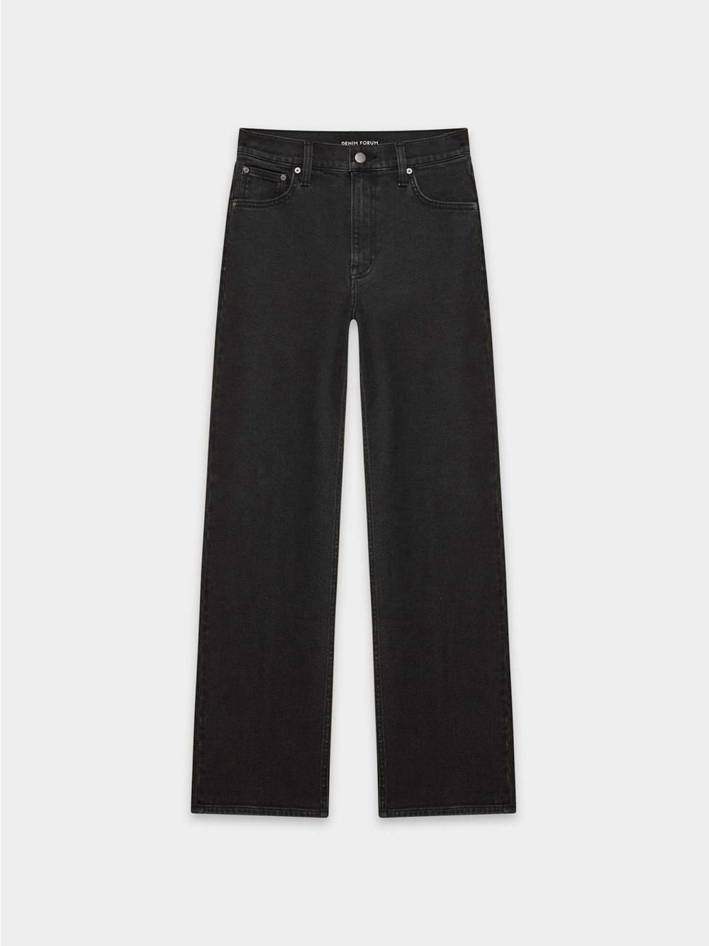 Denim Forum The Arlo High Rise Straight Jeans Black 28x28 - Picture 15 of 15